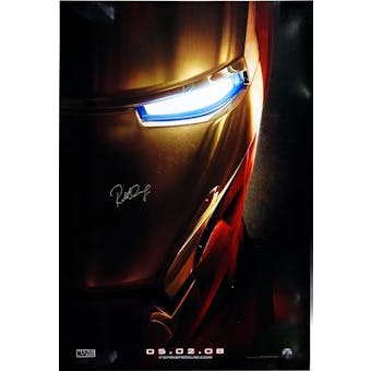 Iron Man Movie Poster 27x40 Double Sided Signed By Robert Downey Jr. Beckett WN03316