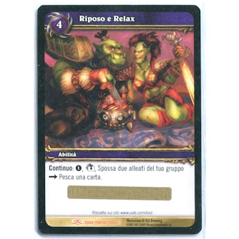 World of Warcraft Single Rest and Relaxation ITALIAN LOOT CARD - UNSCRATCHED
