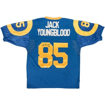 Jack Youngblood Autographed Los Angeles Rams Throwback Blue Jersey (JSA)