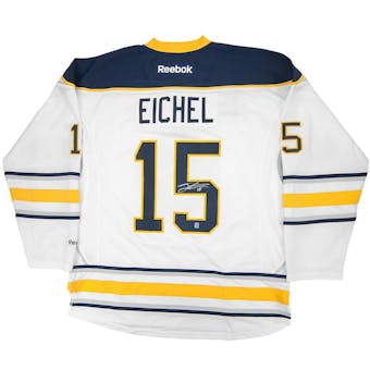 Jack Eichel #15 Autographed Buffalo Sabres Large White Hockey Jersey