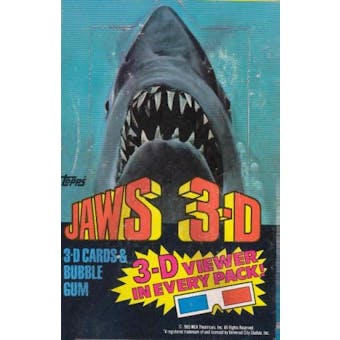 Jaws 3-D Trading Cards Wax Box (1983 Topps)