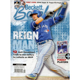 2015 Beckett Baseball Monthly Price Guide (#116 November) (Josh Donaldson)