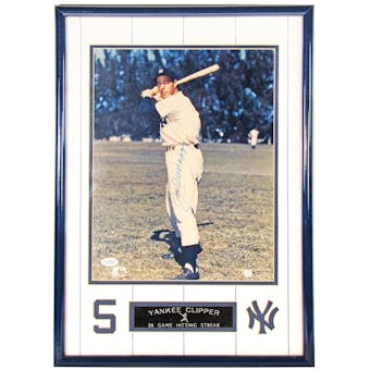 Joe DiMaggio Autographed New York Yankees 11x14 Framed Photo (JSA)