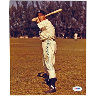 Joe DiMaggio Autographed NY Yankees 8X10 Photograph (PSA)