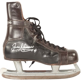 Jean Beliveau Autographed Montreal Canadians CCM Vintage Skate (JSA)