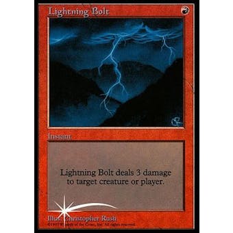 Magic the Gathering Promotional Single Lightning Bolt JUDGE FOIL - HEAVY PLAY (HP)