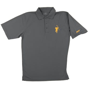 The Jack Eichel Collection Gray W/ Yellow Logo Performance Polo (Adult Large)