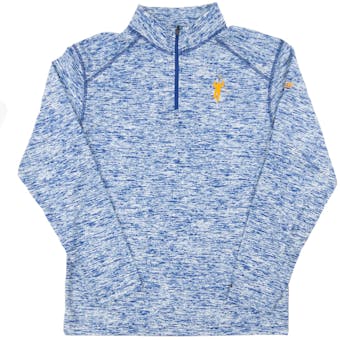 The Jack Eichel Collection Heather Royal Static 1/4 Zip Performance Long Sleeve Shirt (Adult Large)