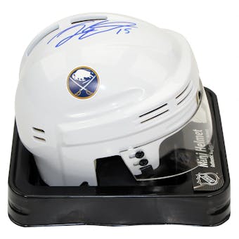 Jack Eichel #15 Autographed Buffalo Sabres White Hockey Mini Helmet