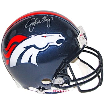 John Elway Autographed Denver Broncos Full Size On Field Helmet (Mounted Memories)