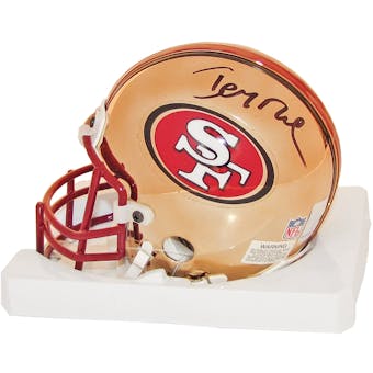 Jerry Rice Autographed San Francisco 49ers Limited Ed. Chrome Mini Helmet (Rice Hologram)