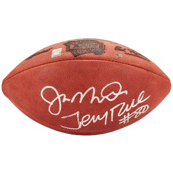 Joe Montana and Jerry Rice Autographed Wilson NFL Super Bowl XXIV Football (GTSM)