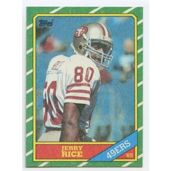 1986 Topps Football #161 Jerry Rice Rookie Card (NM or Better)