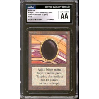 Magic the Gathering Alpha Mox Jet CGC Authentic INKED MODERATELY PLAYED (MP)
