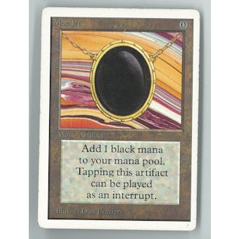 Magic the Gathering Unlimited Single Mox Jet - MODERATE PLAY (MP) off-center