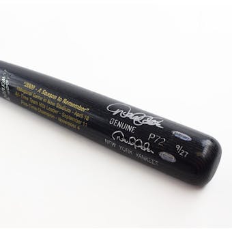 Derek Jeter Yankees Autographed Upper Deck (UDA) 2009 - A Season To Remember LE 9/27 P72 Model - Baseball Bat