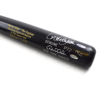 Derek Jeter Yankees Autographed Upper Deck (UDA) 2009 - The Captain LE 14/22 P72 Model - Baseball Bat