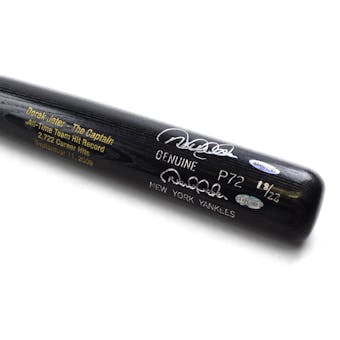 Derek Jeter Yankees Autographed Upper Deck (UDA) 2009 - The Captain (Hit Record) LE 18/22 P72 Model - Baseball