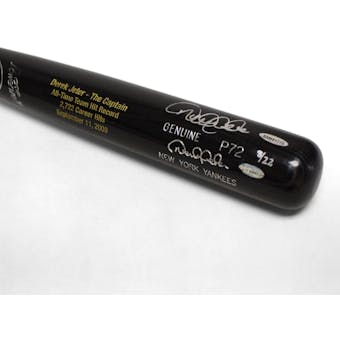 Derek Jeter Yankees Autographed Upper Deck (UDA) 2009 - The Captain LE 8/22 P72 Model - Baseball Bat