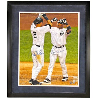 Derek Jeter & Robinson Cano Autographed NY Yankees Framed 16x20 Photo (Steiner)