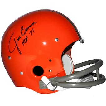 Jim Brown Autographed Cleveland Browns Authentic Full Size TK Suspension Helmet (Steiner)