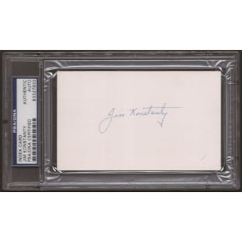 Jim Konstanty Autograph (Index Card) PSA/DNA Certified *7933