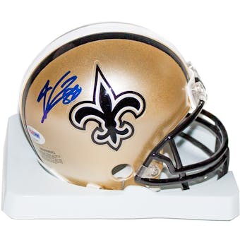 Jimmy Graham Autographed New Orleans Saints Mini Helmet (PSA)