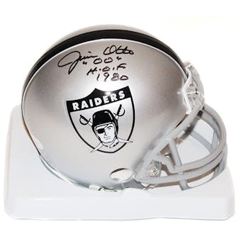 Jim Otto Autographed Oakland Raiders Mini Helmet (JSA COA)