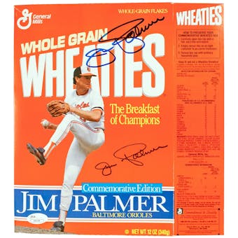 Jim Palmer Autographed Baltimore Orioles Wheaties Box (JSA)