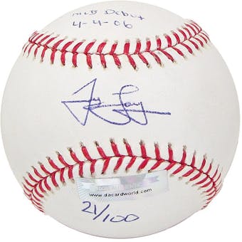 James Loney Autograph Baseball w/Debut inscrip (Mint)(DACW COA)