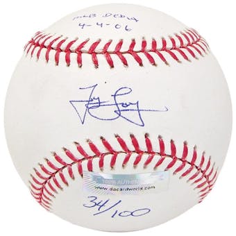 James Loney Autograph Baseball w/Debut inscrip (Slightly Stained)(DACW COA)