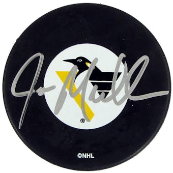 Joe Mullen Autographed Pittsburgh Penguins Official Puck (JSA)