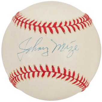 Johnny Mize Autographed Official MLB Baseball (PSA)