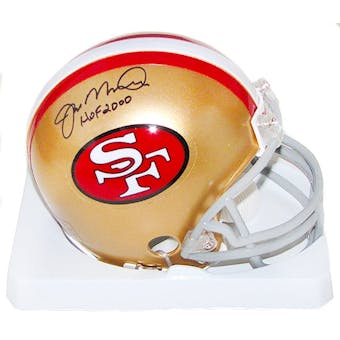 Joe Montana Autographed San Francisco 49ers Mini Football Helmet w/HOF 2000