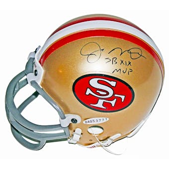 Joe Montana Autographed San Francisco 49ers Mini Helmet w/SB XIX MVP (UDA)