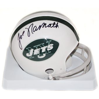 Joe Namath Autographed New York Jets Throwback Mini Helmet (Gridiron)