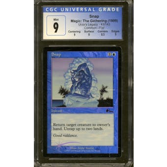 Magic the Gathering Urza's Legacy Foil Snap CGC 9