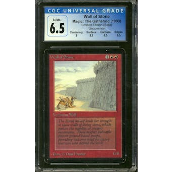 Magic the Gathering Beta Wall of Stone CGC 6.5 LIGHTLY PLAYED (LP)