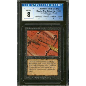 Magic the Gathering Alpha Contract from Below CGC 8