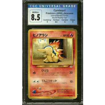 Pokemon Unnumbered Promo World Hobby Fair Japanese Cyndaquil 155 CGC 8.5