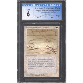Magic the Gathering Alpha Circle of Protection: White CGC 6