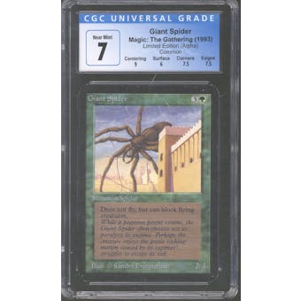 Magic the Gathering Alpha Giant Spider CGC 7