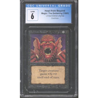 Magic the Gathering Alpha Howl from Beyond CGC 6 No Subgrades MODERATELY PLAYED (MP)
