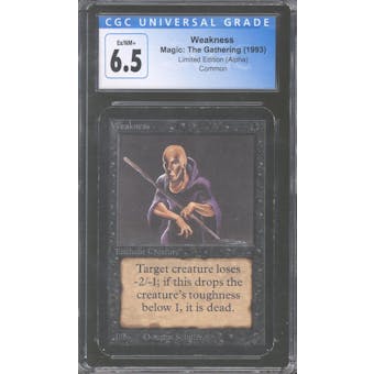 Magic the Gathering Alpha Weakness CGC 6.5 No Subgrades LIGHTLY PLAYED (LP)