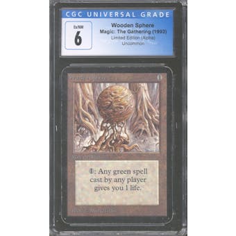 Magic the Gathering Alpha Wooden Sphere CGC 6 No Subgrades MODERATELY PLAYED (MP)