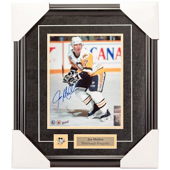 Joe Mullen Autographed Framed Pittsburgh Penguins 8x10 Hockey Photo (Frameworth)