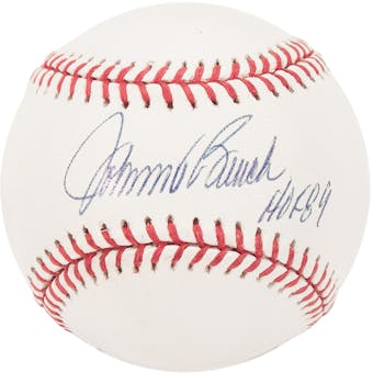 Johnny Bench Autographed Cincinnati Reds Official MLB Baseball w/"HOF 89" (Steiner)