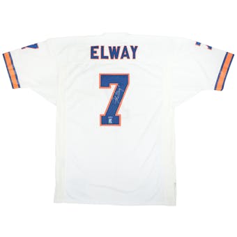 John Elway Autographed Denver Broncos White Jersey (Tristar & Elway Hologram)