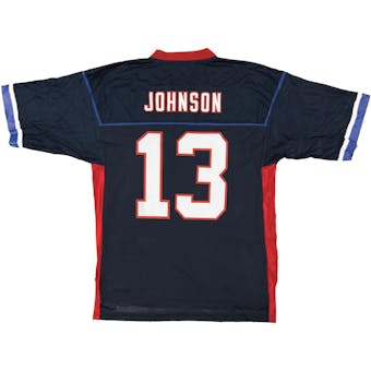 Johnson #13 Buffalo Bills Football Reebok Replica Jersey Navy (Adult 3XL)