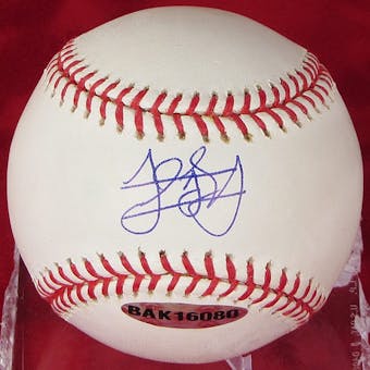 Jordan Schafer Autographed Baseball (Near Mint) (UDA COA)